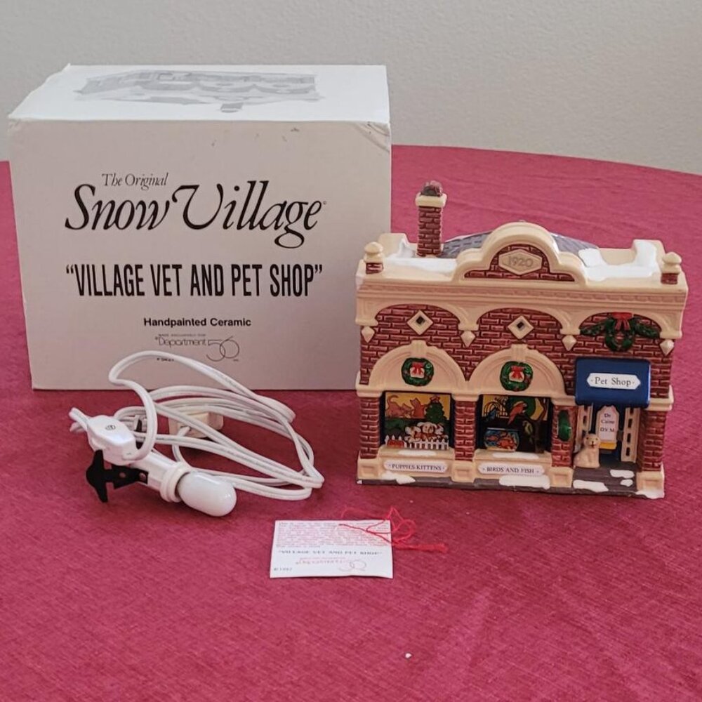 Department 56 Snow Village Vet and Pet Shop